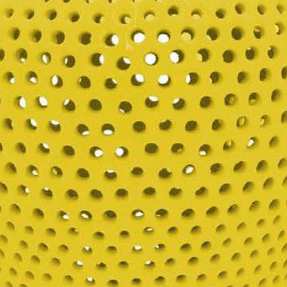 Deni 25 Inch Ginger Jar, Carved Cutout Lattice, Removable Lid, Yellow