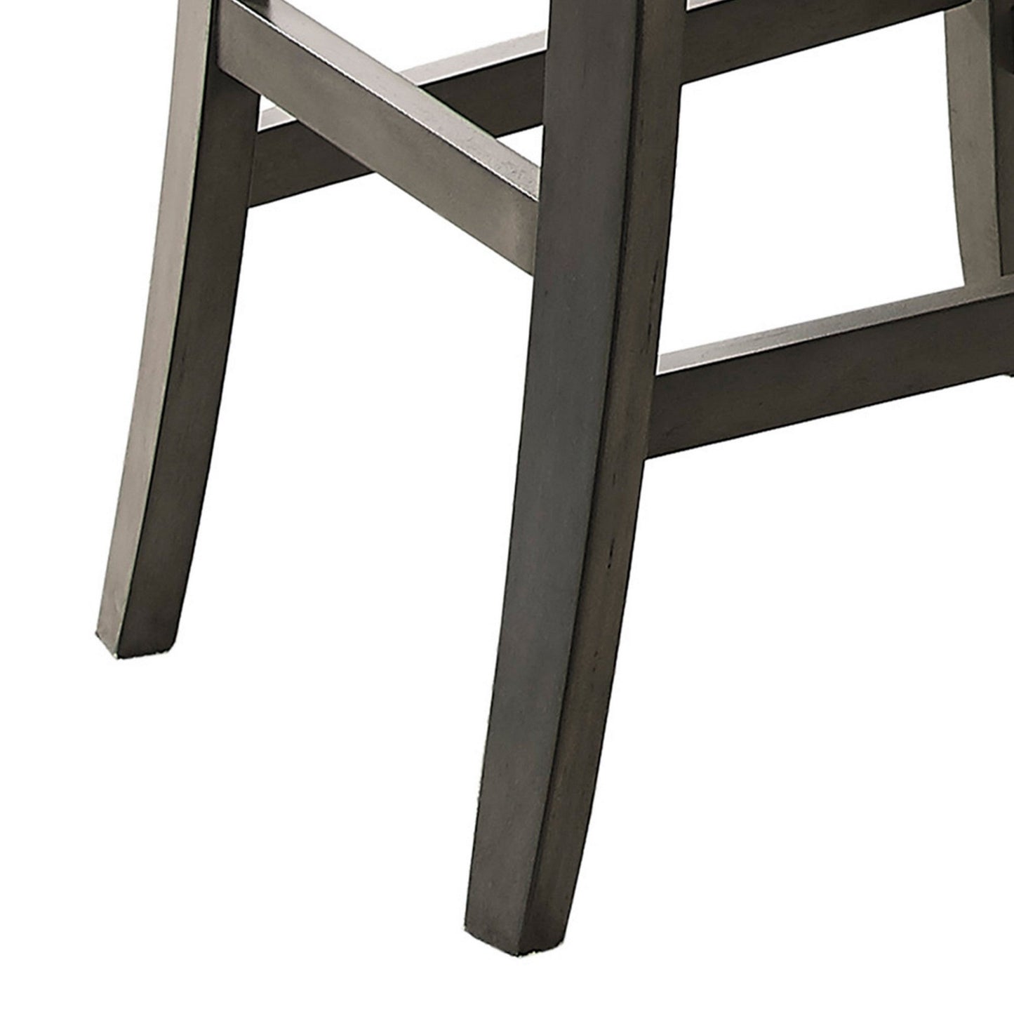 Brandon 25 Inch Counter Height Chair Set of 2, Fabric Upholstery, Gray