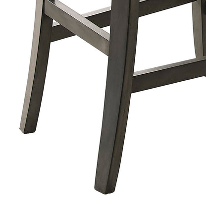 Brandon 25 Inch Counter Height Chair Set of 2, Fabric Upholstery, Gray