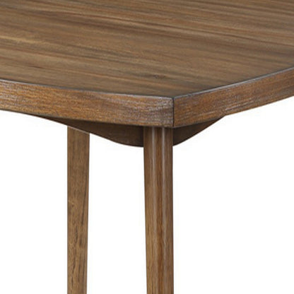 Summit 40 Inch Counter Height Table, Square Top, Rounded Edges, Wood, Brown