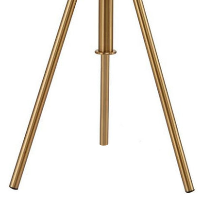 32-37 Inch Table Lamp, Adjustable Height, Modern Tripod Legs, Metal, Gold