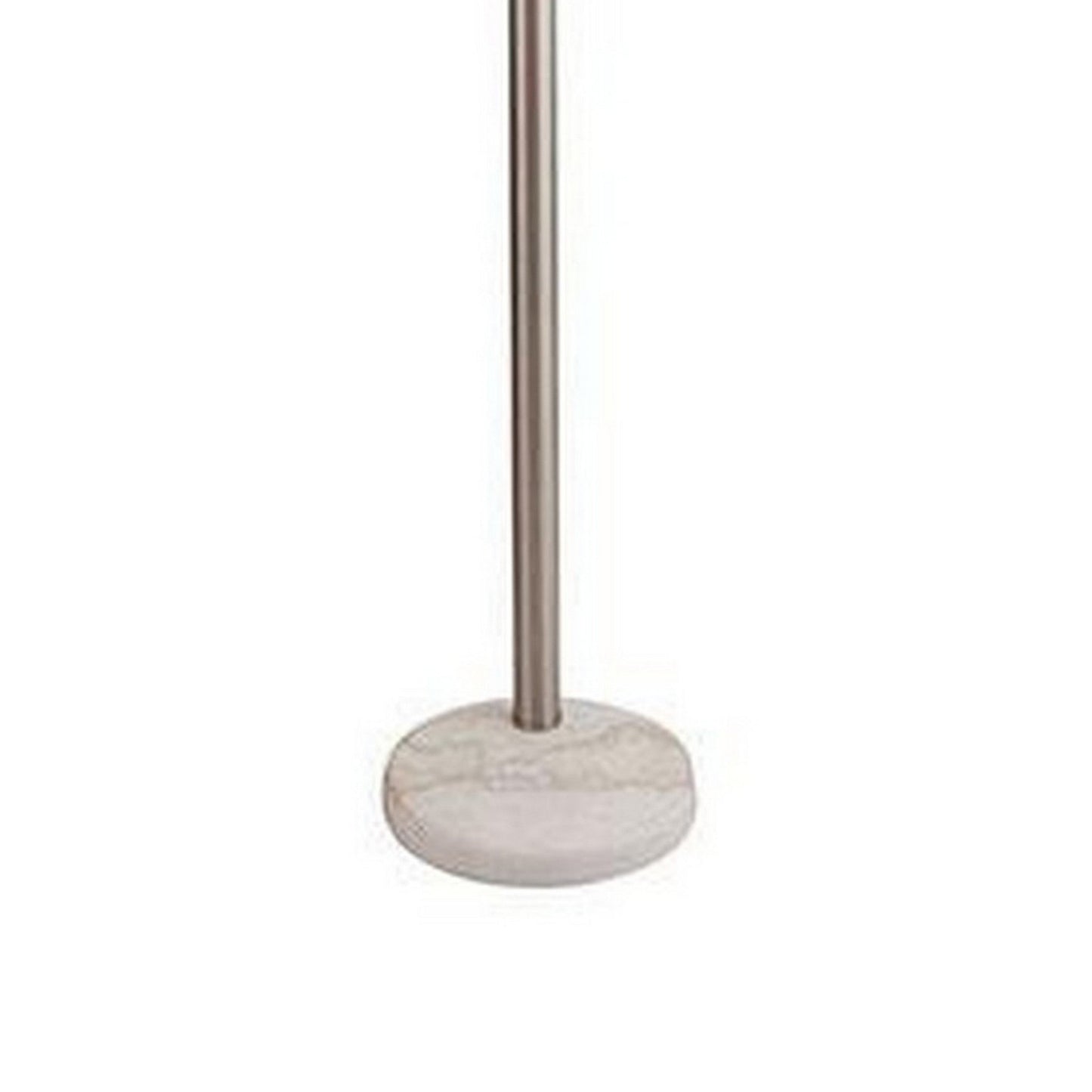 83 Inch Floor Lamp, AdjusFloor, 3 Level Design, Marble, Metal, Silver