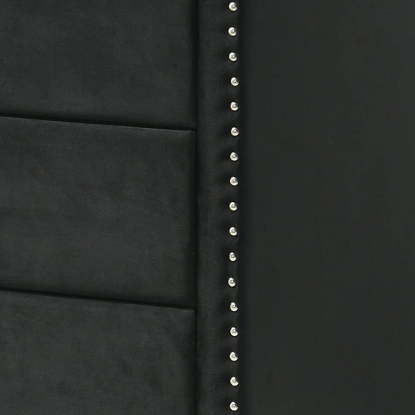 Moha 50 Inch Tall Dresser Chest, 5 Drawers, Metal Handles, Black Velvet