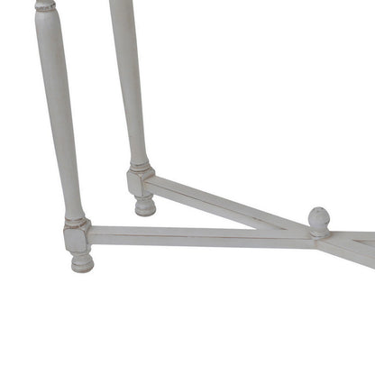 42 Inch Sofa Table, Narrow Design, Fir Wood, MDF, Brown, Antique White