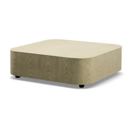 Cid Macy 36 Inch Low Coffee Table, Square Modern Style, Beige Brown Finish