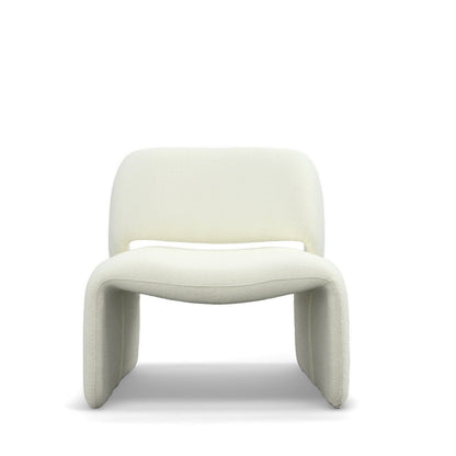 33 Inch Accent Chair, Gold Buttons, Winged Back, Off White Upholstery