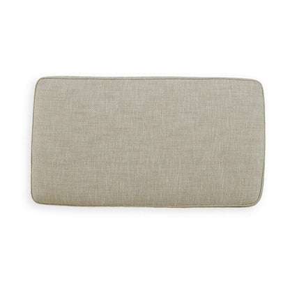 Asen 44 Inch Ottoman with Plush Cushion in Beige Polyester Upholstery