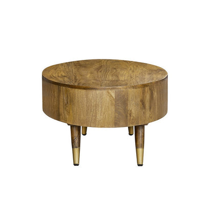 39 Inch Coffee Table, Oval Mango Wood Top, Angled Iron Legs, Rustic Brown
