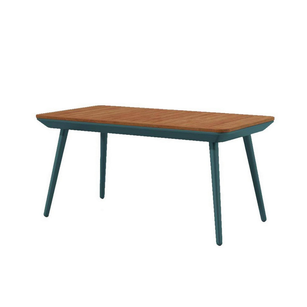 3 Piece Outdoor Coffee Table and Chairs Set, Wood Planks, Gray, Green