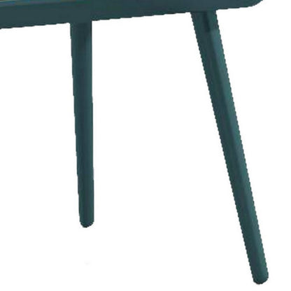 3 Piece Outdoor Coffee Table and Chairs Set, Wood Planks, Gray, Green