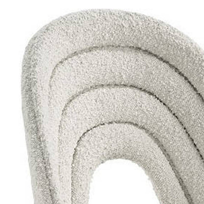 Inch 25 Inch Side Dining Chair Set of 2, White Teddy Sherpa, Gold Legs