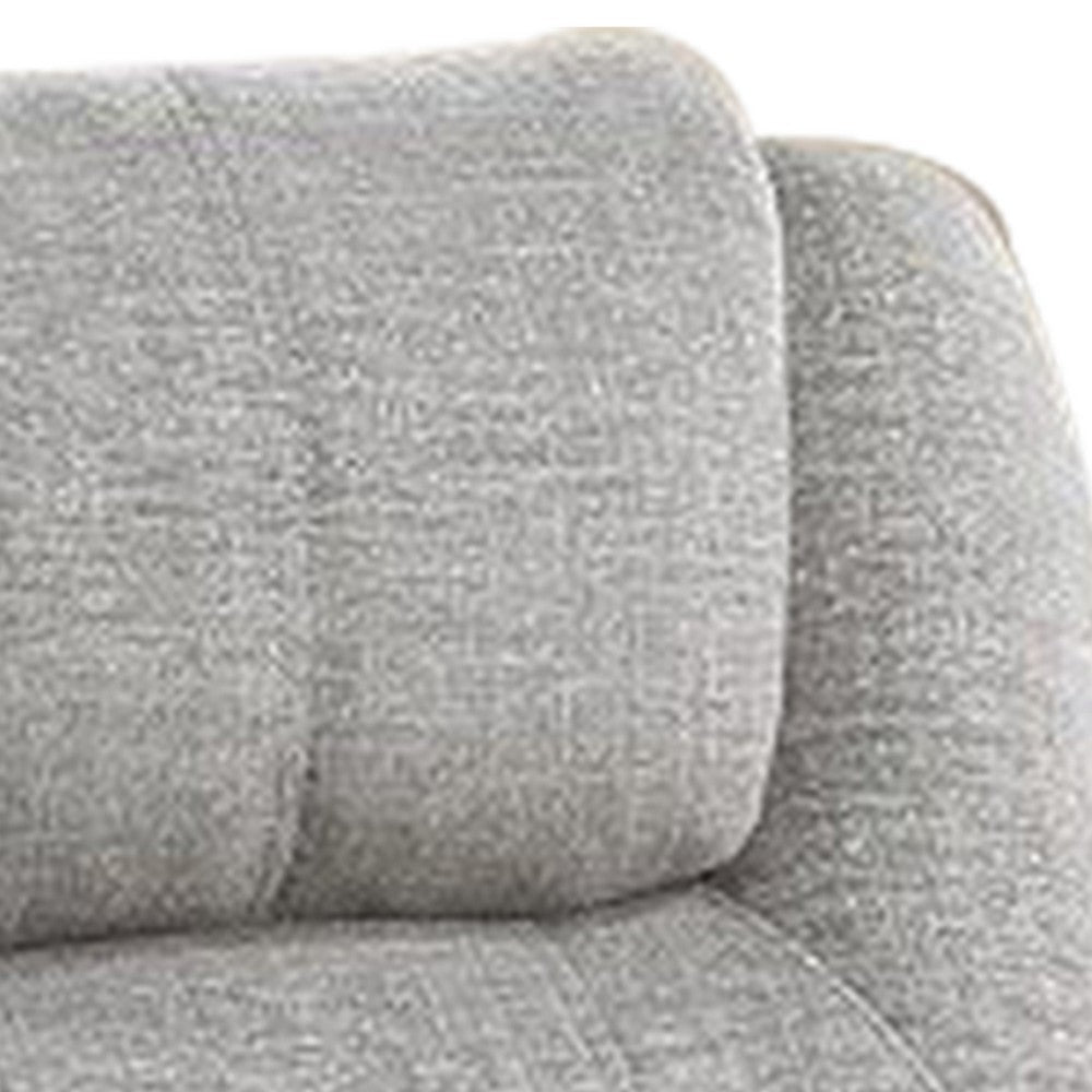 Evans 37 Inch Recliner Chair, Power Lift, Cupholders, Chenille, Light Gray