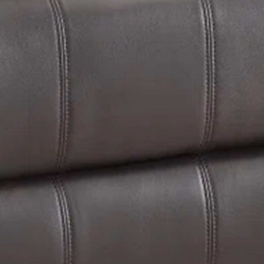 Evans 37 Inch Recliner Chair, Power Lift, 2 Cupholders, Brown Faux Leather