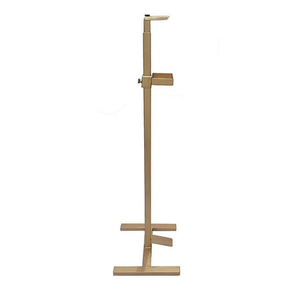 Lyna 41 Inch Sanitizer Dispenser Stand, Hands Free Foot Pedal, Gold Iron