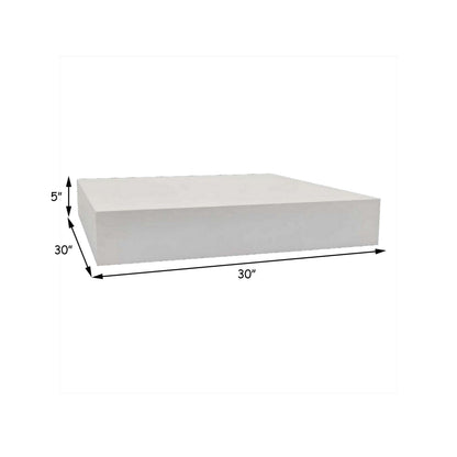 30 Inch Square Display Platform, Thick Wooden Durable Riser, White Finish