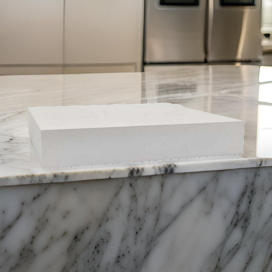 30 Inch Square Display Platform, Thick Wooden Durable Riser, White Finish