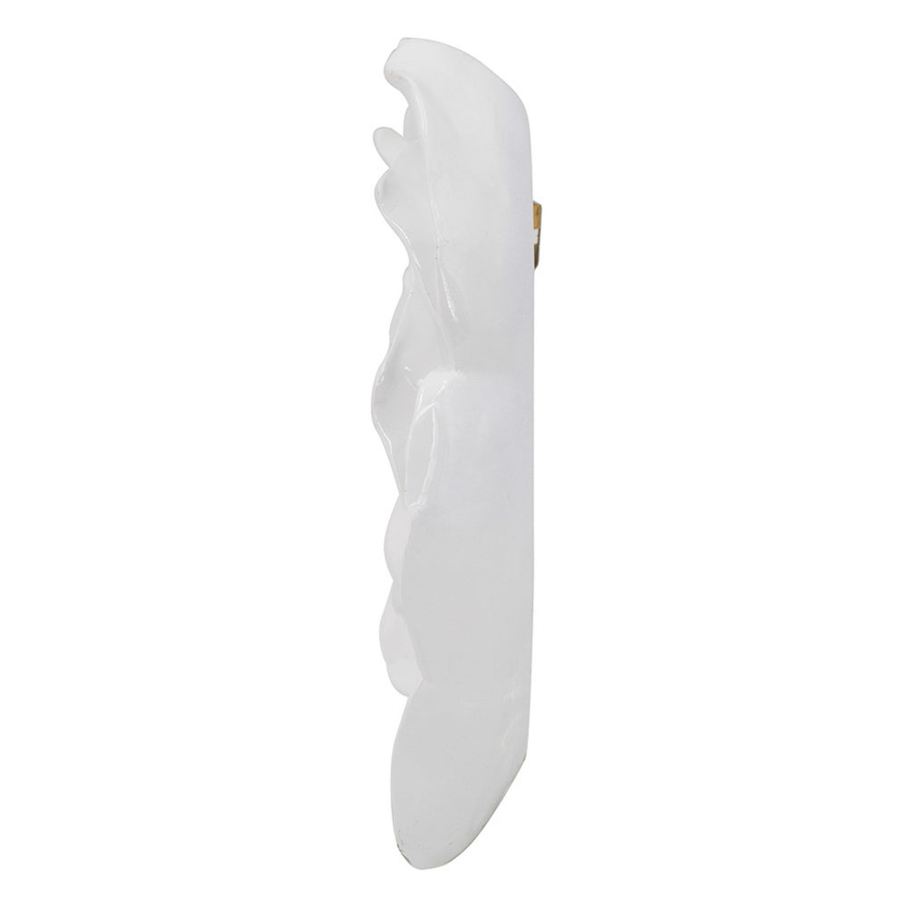 Dazzle 7, 8 Inch Rose Hanging Wall Accent Set of 2, White Resin 3 Dimensional