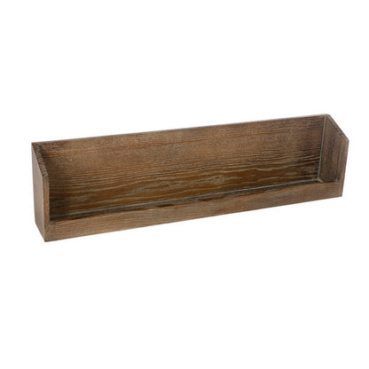 36 Inch Wine Rack Display Shelf Set of 2, Rectangular, Brown Wood, Black