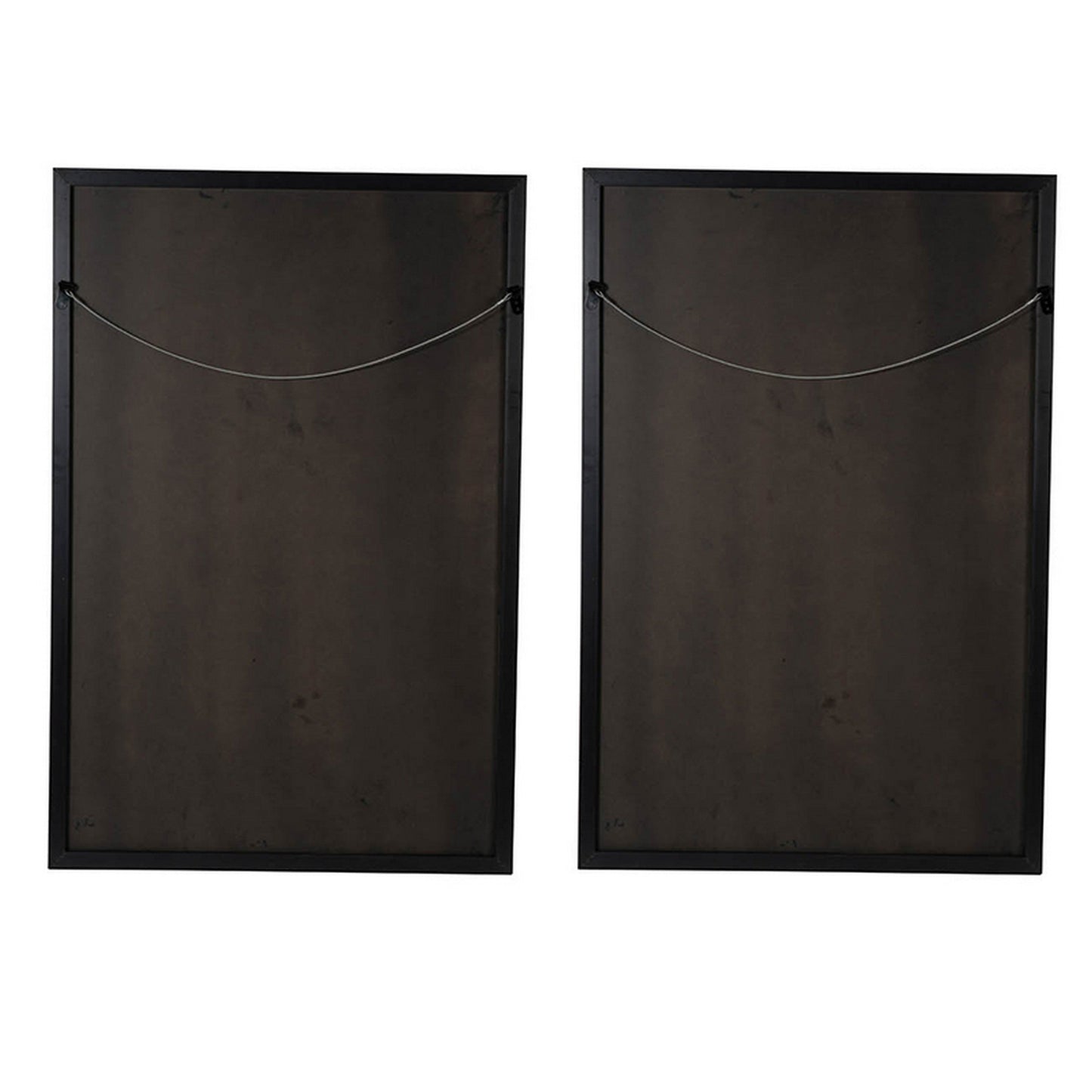 32 x 47 Wall Art Print Set of 2, Abstract Decor Portrait, Gold Wood Frame