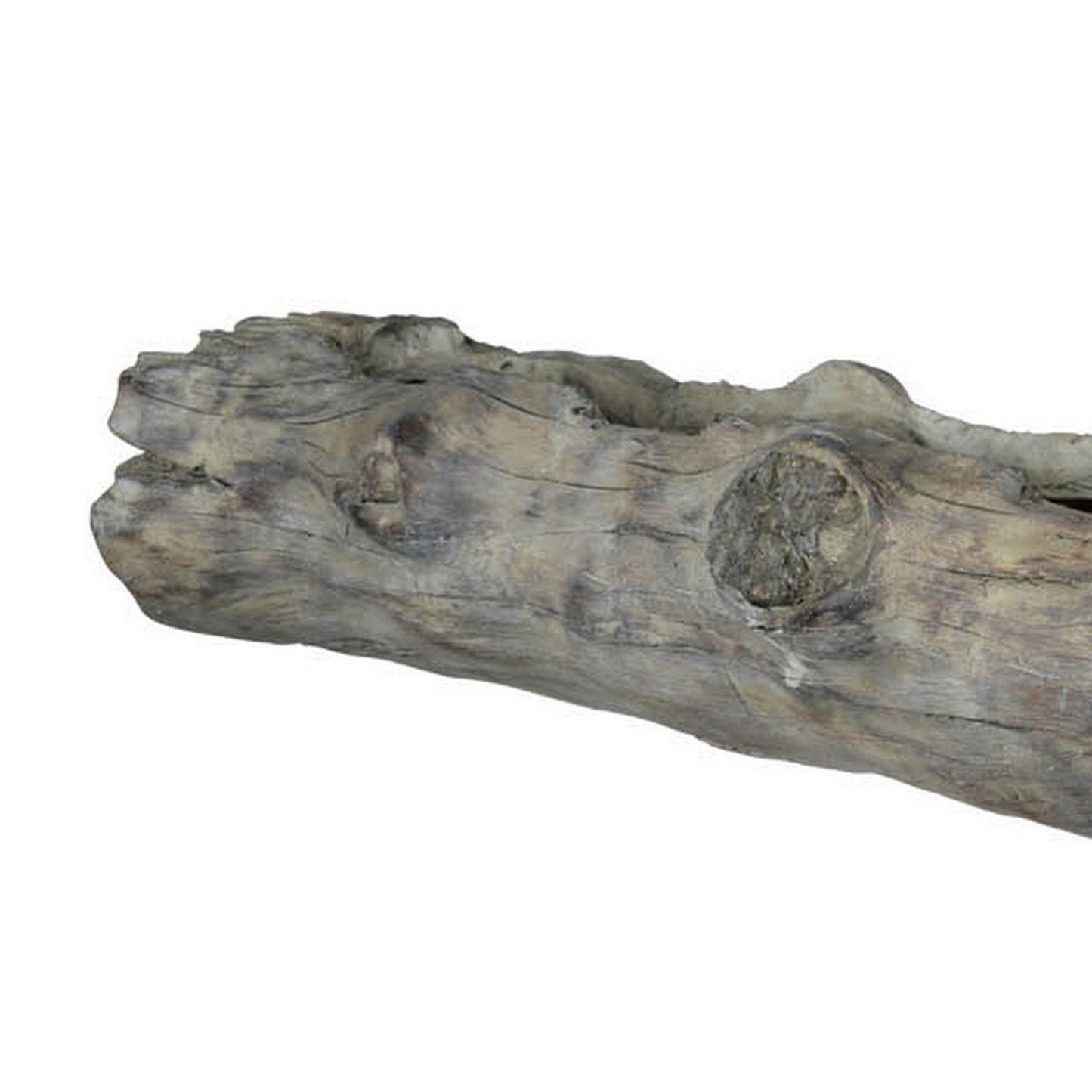 28 Inch Wall Shelf, Tree Trunk Design Home Decor, Gray Polyresin Finish