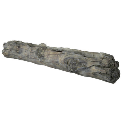 28 Inch Wall Shelf, Tree Trunk Design Home Decor, Gray Polyresin Finish