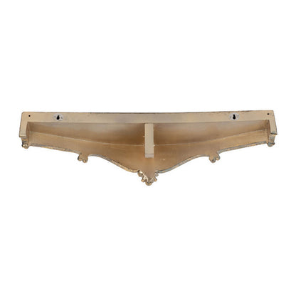 Riry 23 Inch Wall Plaque Shelf, Dotted Texture, Metal, Gold Resin Finish