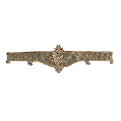 Riry 23 Inch Wall Plaque Shelf, Dotted Texture, Metal, Gold Resin Finish