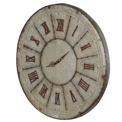 Vas 30 Inch Round Clock, Classic Vintage Style, Matted Bronze Tin Tone