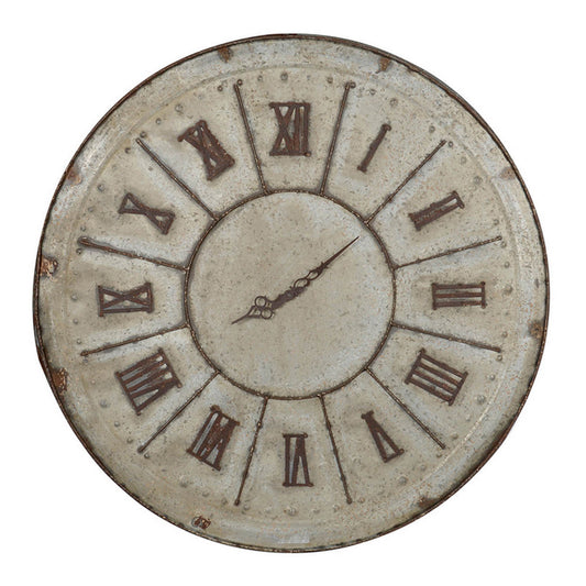 Vas 30 Inch Round Clock, Classic Vintage Style, Matted Bronze Tin Tone