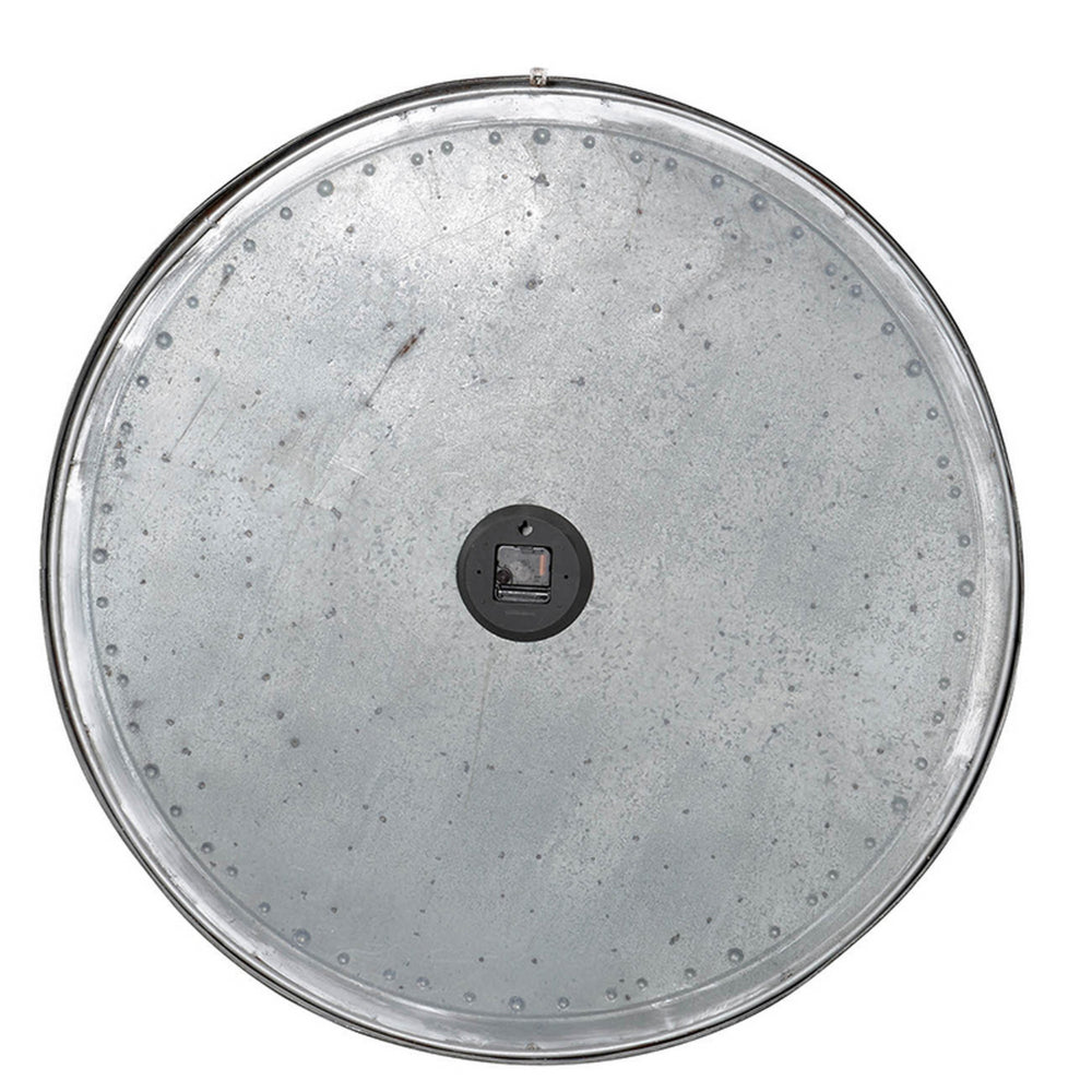 Vas 39 Inch Round Clock, Oversized Vintage Style, Matted Bronze Tin Tone