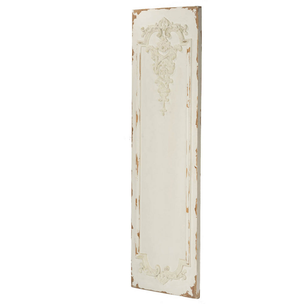 71 Inch Tall Wall Art Panel Set of 3, Traditional Design, Elegant Off White
