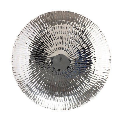 Set of 3 Decorative Wall Art Discs, Stainless Steel, Shiny Silver Finish