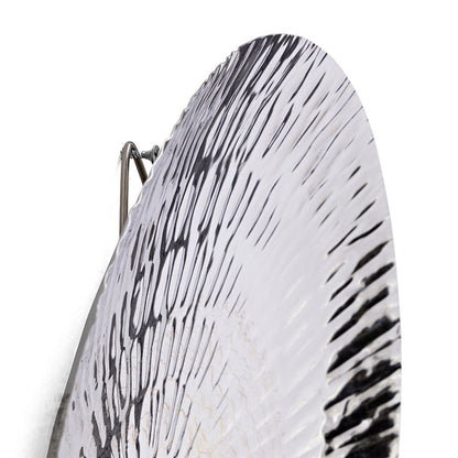 Set of 3 Decorative Wall Art Discs, Stainless Steel, Shiny Silver Finish
