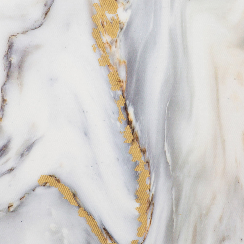 47 Inch Marble Pattern Wall Art, Abstract, Rectangular, White, Gray Finish