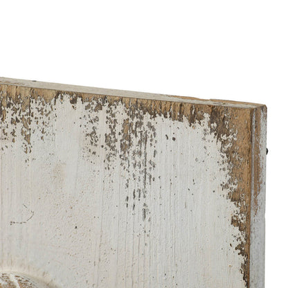 42 Inch Wood Wing Wall Art Decor Set of 2, Fir Wood Frame, White and Beige