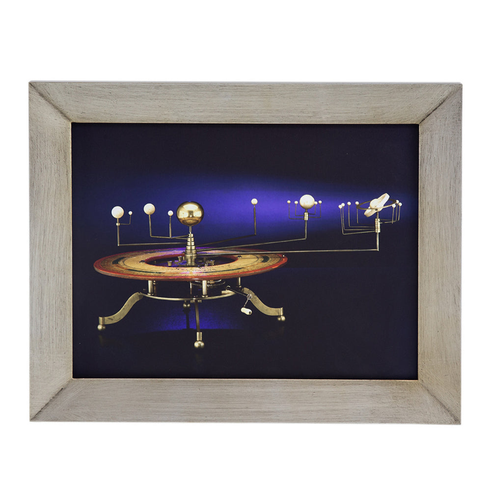 16 x 20 Rectangular Wall Art with Frame, Space Design, Black, Purple
