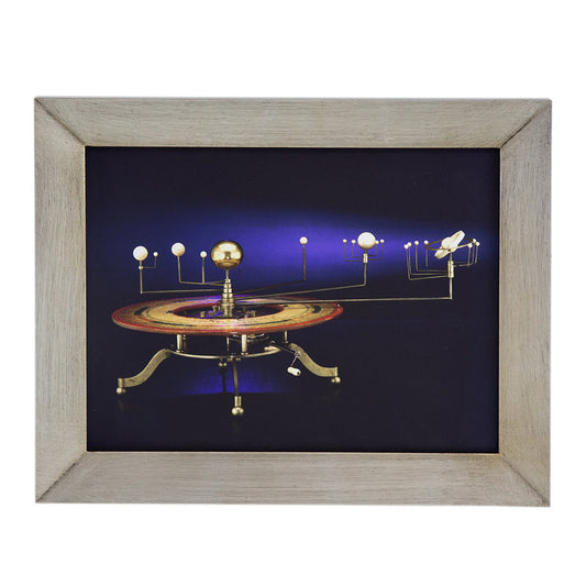 16 x 20 Rectangular Wall Art with Frame, Space Design, Black, Purple
