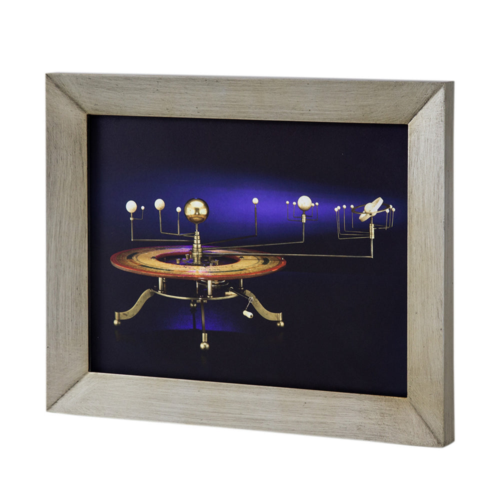 16 x 20 Rectangular Wall Art with Frame, Space Design, Black, Purple