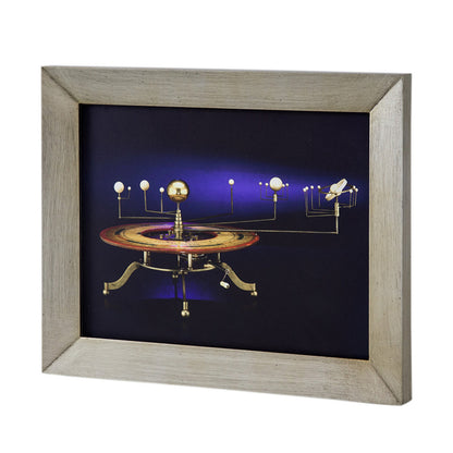 16 x 20 Rectangular Wall Art with Frame, Space Design, Black, Purple