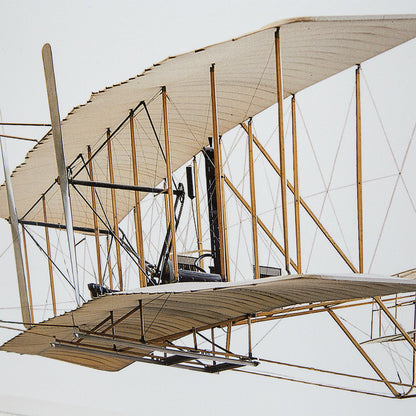 16 x 20 Wall Art Set of 2, Traditional Vintage Plane Design, White, Gray