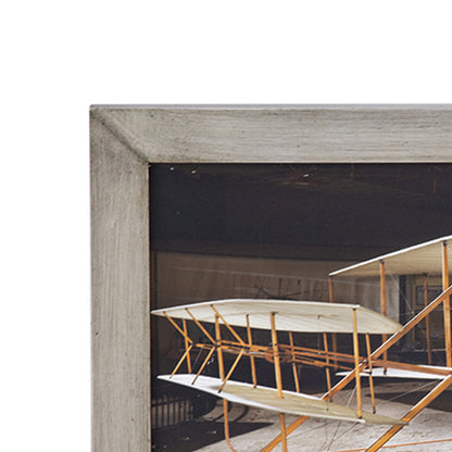 16 x 30 Wall Art, Traditional Vintage Plane Design, Canvas, Brown, Black