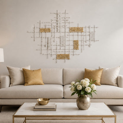 35 x 47 Wall Art Oil Painting, Landscape Polyester Canvas, Gray, Silver