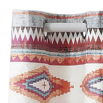 Pimi 16 x 84 Window Valance, Metallic Grommet, Southwest Print, Bronze