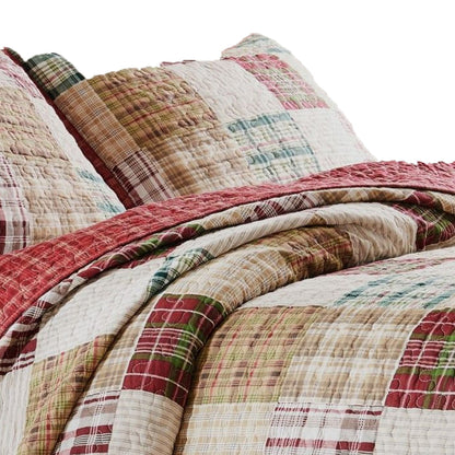 Evi Twin Quilt Set with 1 Pillow Sham, Multicolor Patchwork