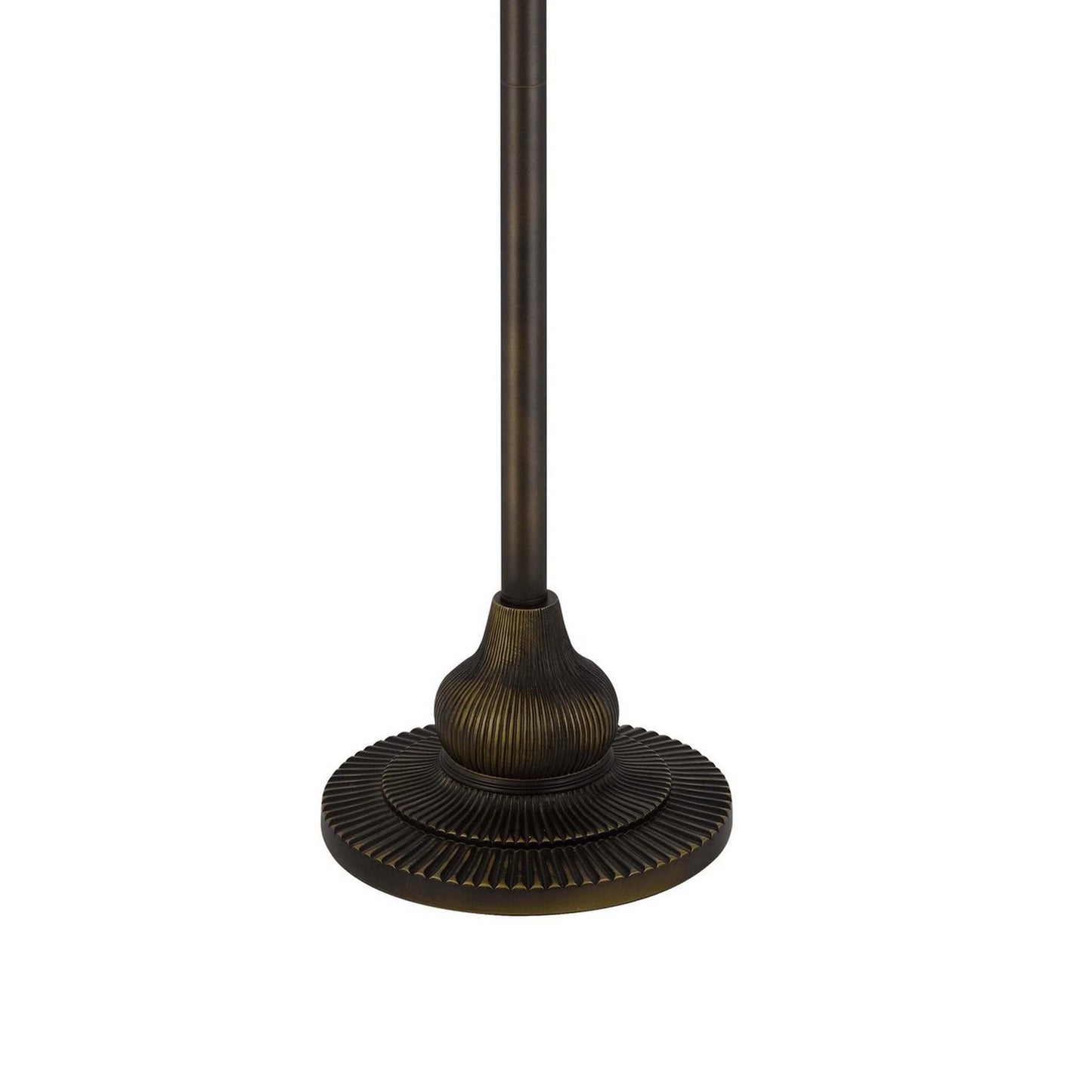 Dio 62 Inch Floor Lamp, Colorful Tiffany Style Stained Glass, Bronze Resin