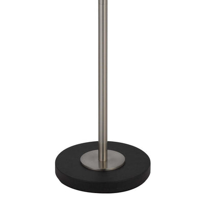 Kio 61 Inch Floor Lamp, Modern Tiffany Style Stained Glass, Silver Metal