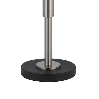 Kio 23 Inch Table Lamp, Modern Tiffany Style Stained Glass, Silver Metal