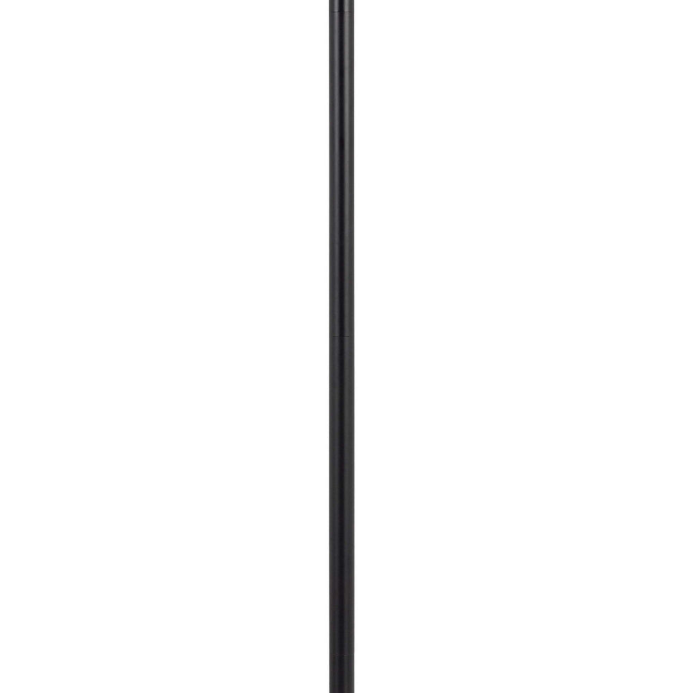 84 Inch Floor Lamp, 3 Tree Style White Drum Shades, Black Metal Finish