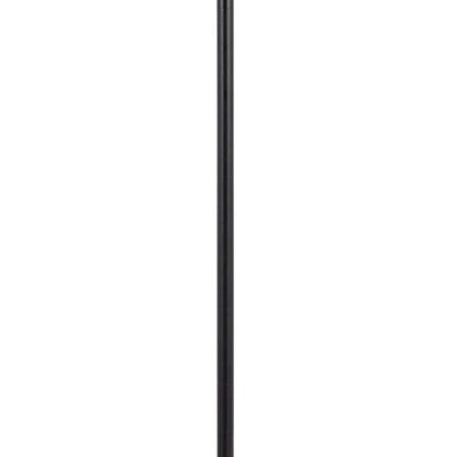 84 Inch Floor Lamp, 3 Tree Style White Drum Shades, Black Metal Finish