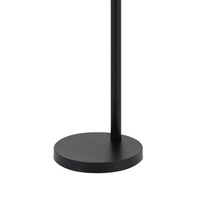 84 Inch Floor Lamp, 3 Tree Style White Drum Shades, Black Metal Finish